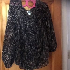 Stylish dress or casual Anne Klein shirt